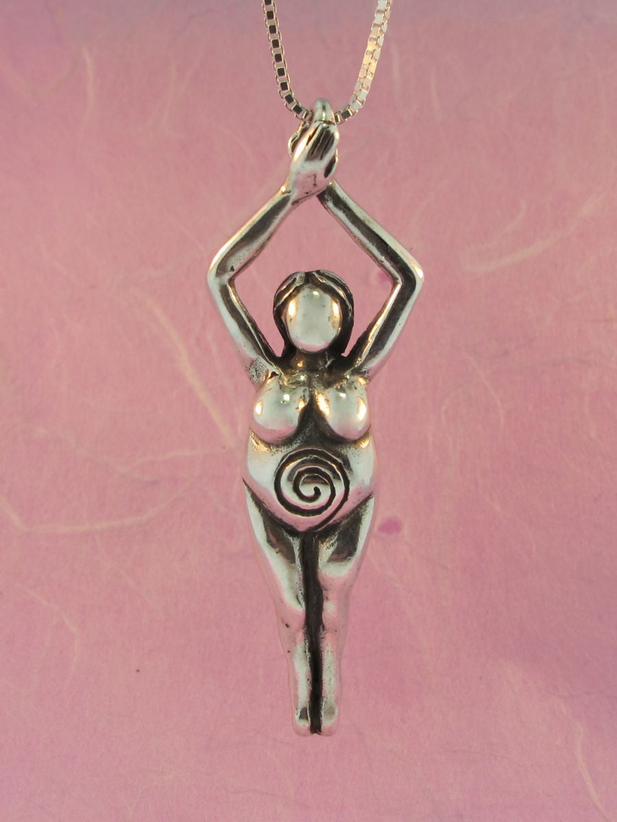 Spiral Goddess Pendant - Sterling Silver