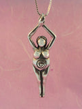 Spiral Goddess Pendant - Sterling Silver