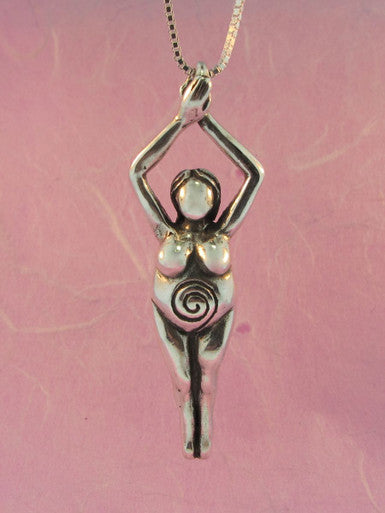 Spiral Goddess Pendant - Sterling Silver