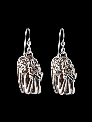 Spitting Gargoyle Earrings- Sterling Silver