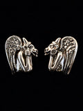 Spitting Gargoyle Cufflinks - Sterling Silver