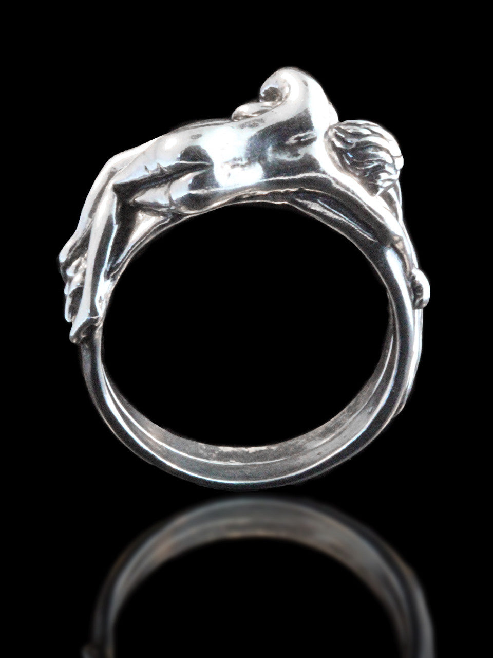 Lovers - Spooning Ring (Two Part Ring) Silver