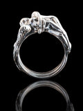 Lovers - Spooning Ring (Two Part Ring) Silver