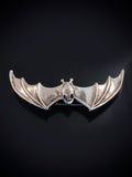 Large Spread Winged Bat Pin - Silver