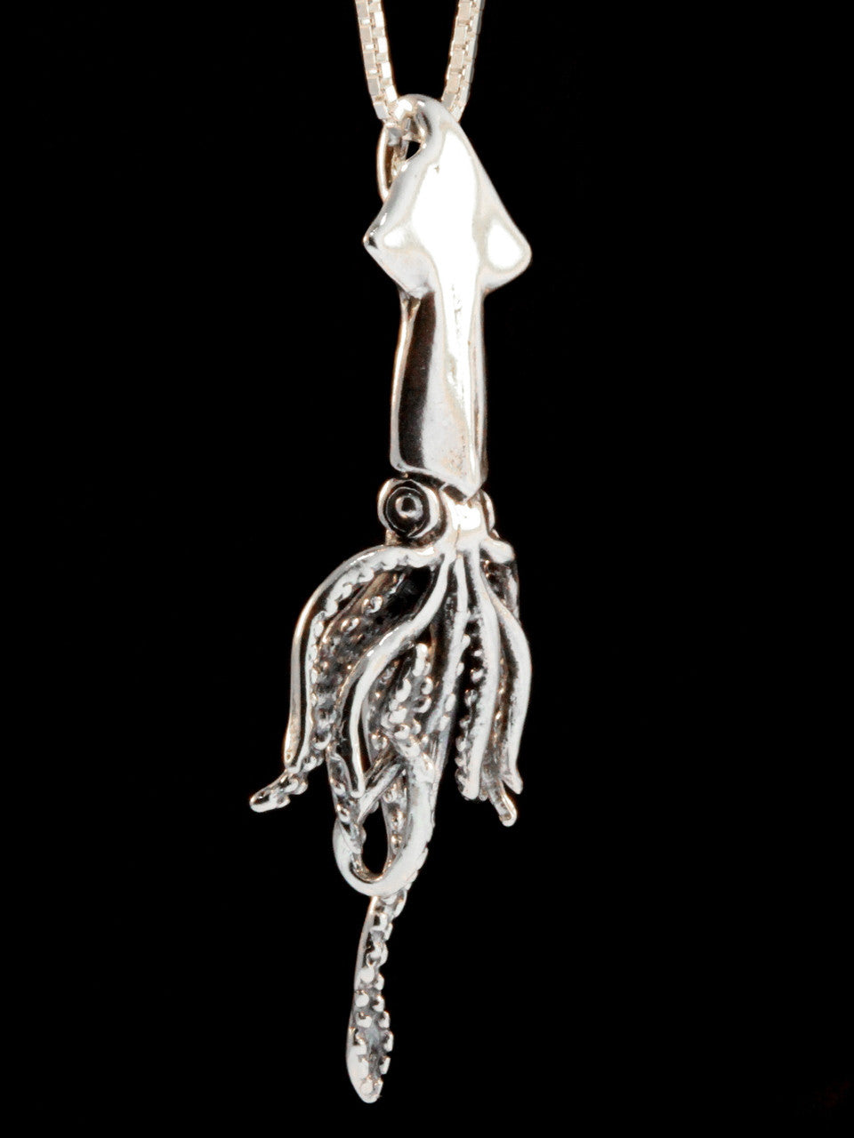 Squid Charm - Silver