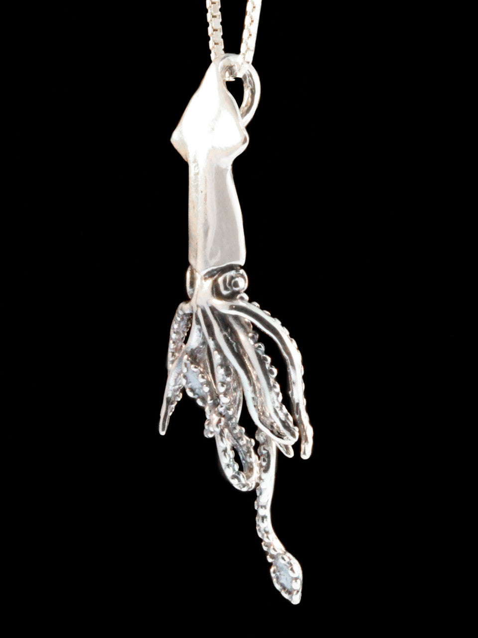Squid Charm - Silver