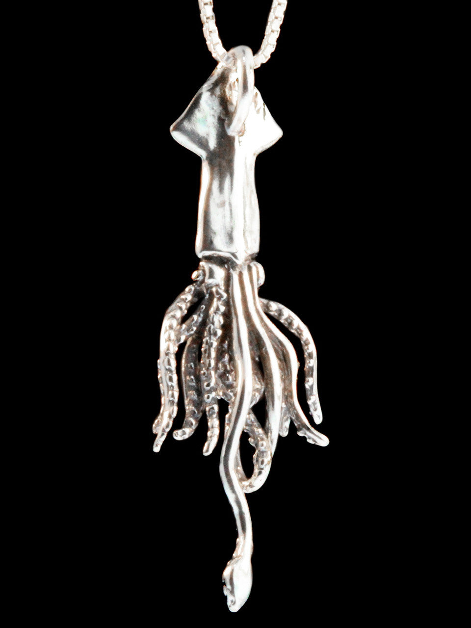 Squid Charm - Silver