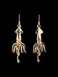 Squid Earrings - Bronze