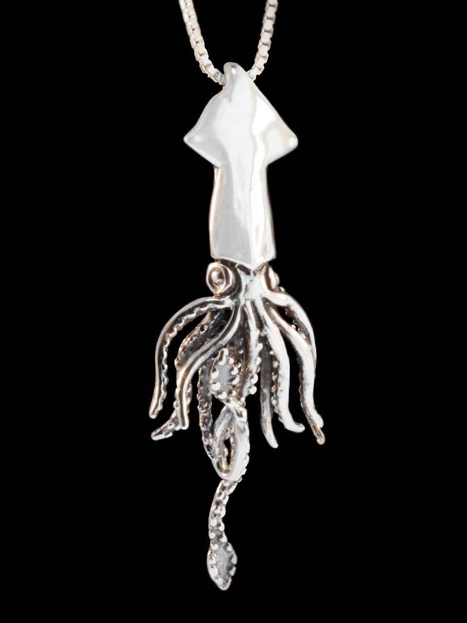 Squid Charm - Silver