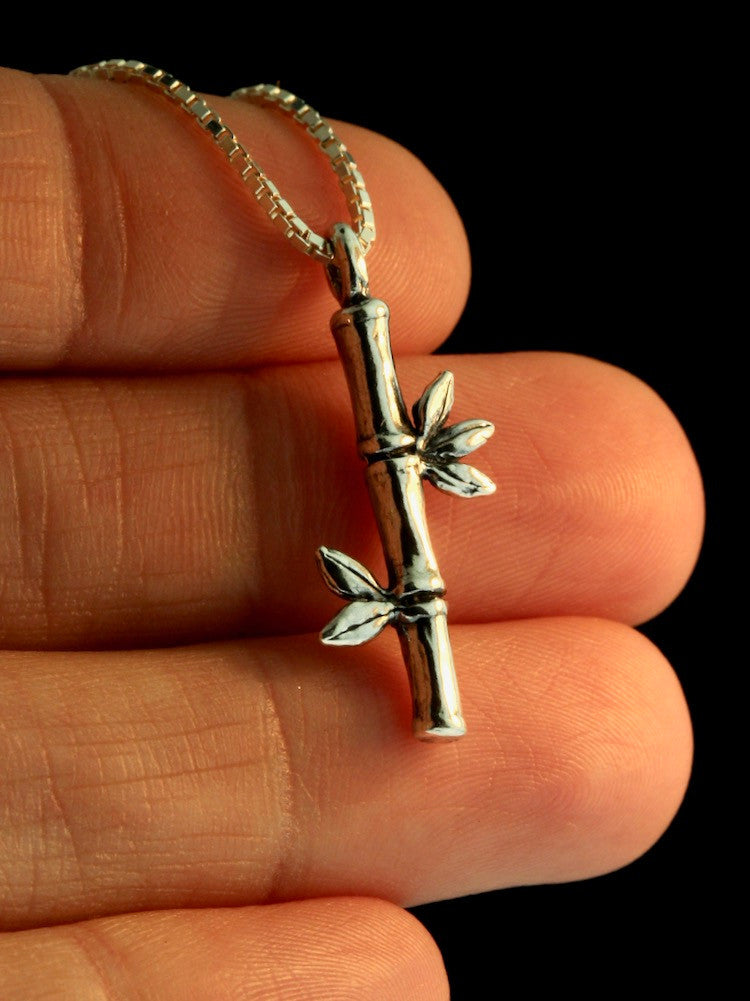 Bamboo Charm - Sterling Silver