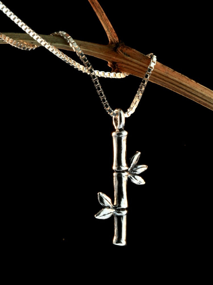 Bamboo Charm - Sterling Silver