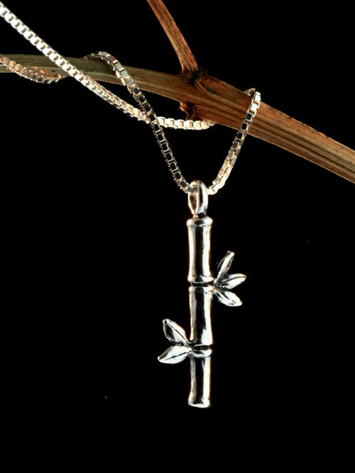 Bamboo Charm - Sterling Silver
