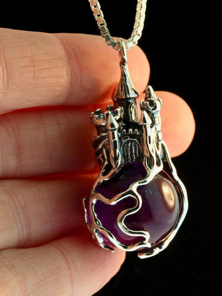 Castle Orb Pendant - Sterling Silver