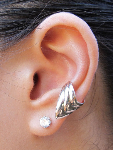 Basic Ear Cuff Chevron - Sterling Silver