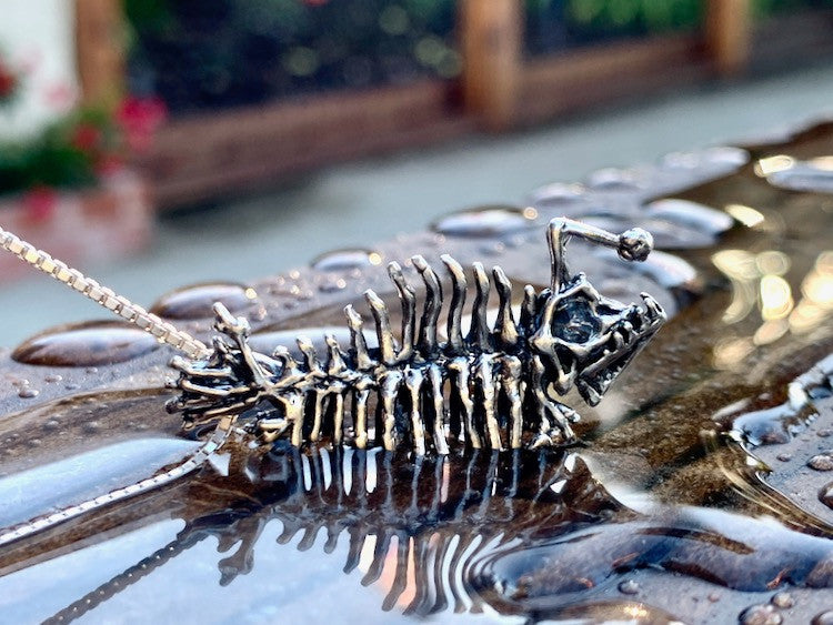 Phantom Angler Fish Skeleton - Silver