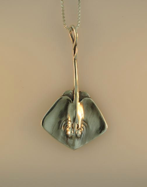 Sting Ray Charm - Sterling Silver