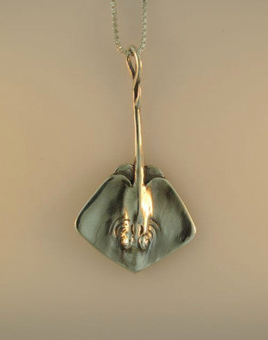 Sting Ray Charm - Sterling Silver
