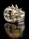 Gold and Silver Eclipse Ring - Silver and 14k Gold