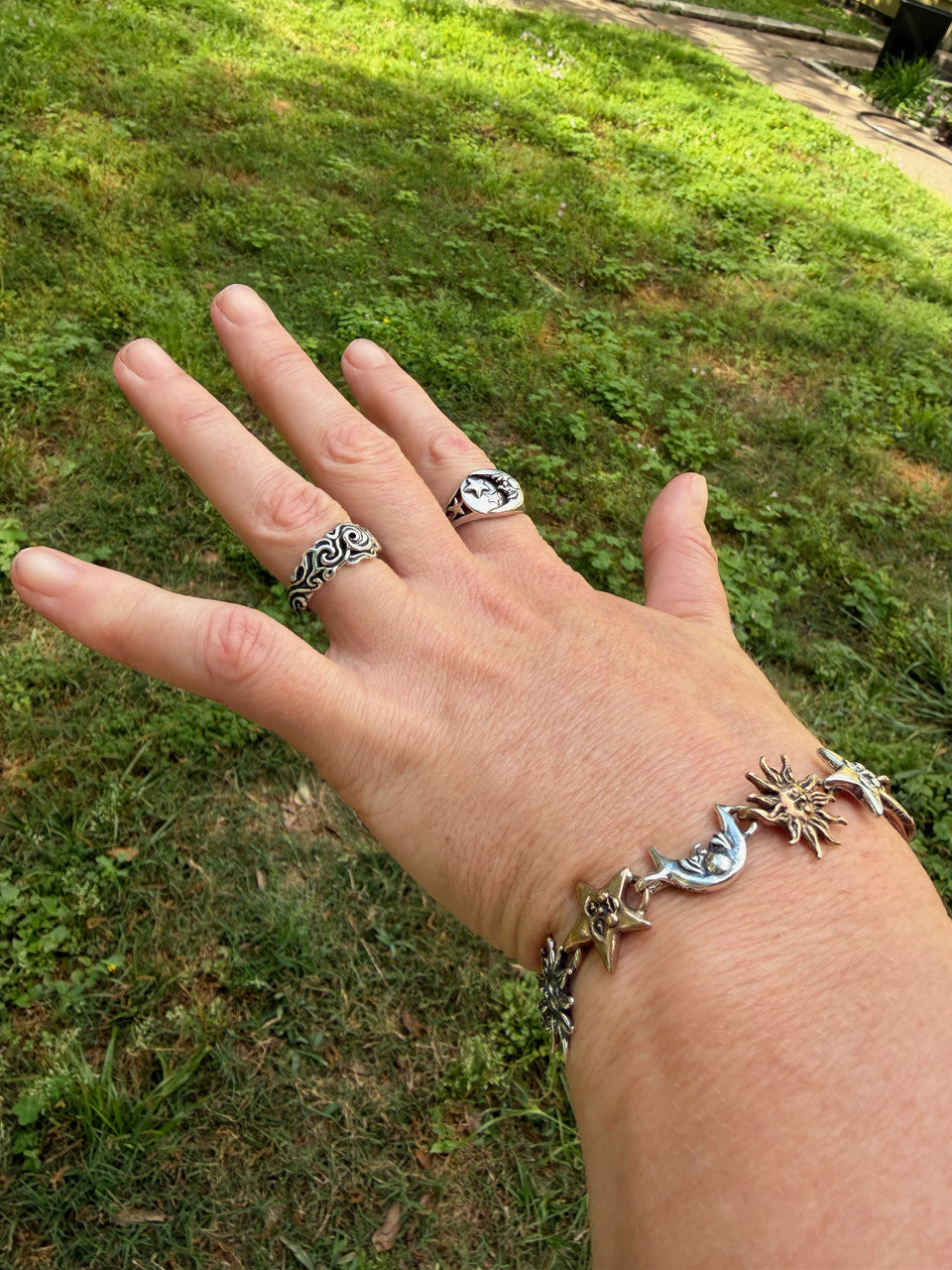 Celestial Bracelet - Sterling Silver and Bronze