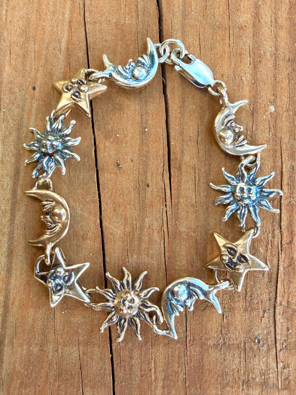 Celestial Bracelet - Sterling Silver and Bronze