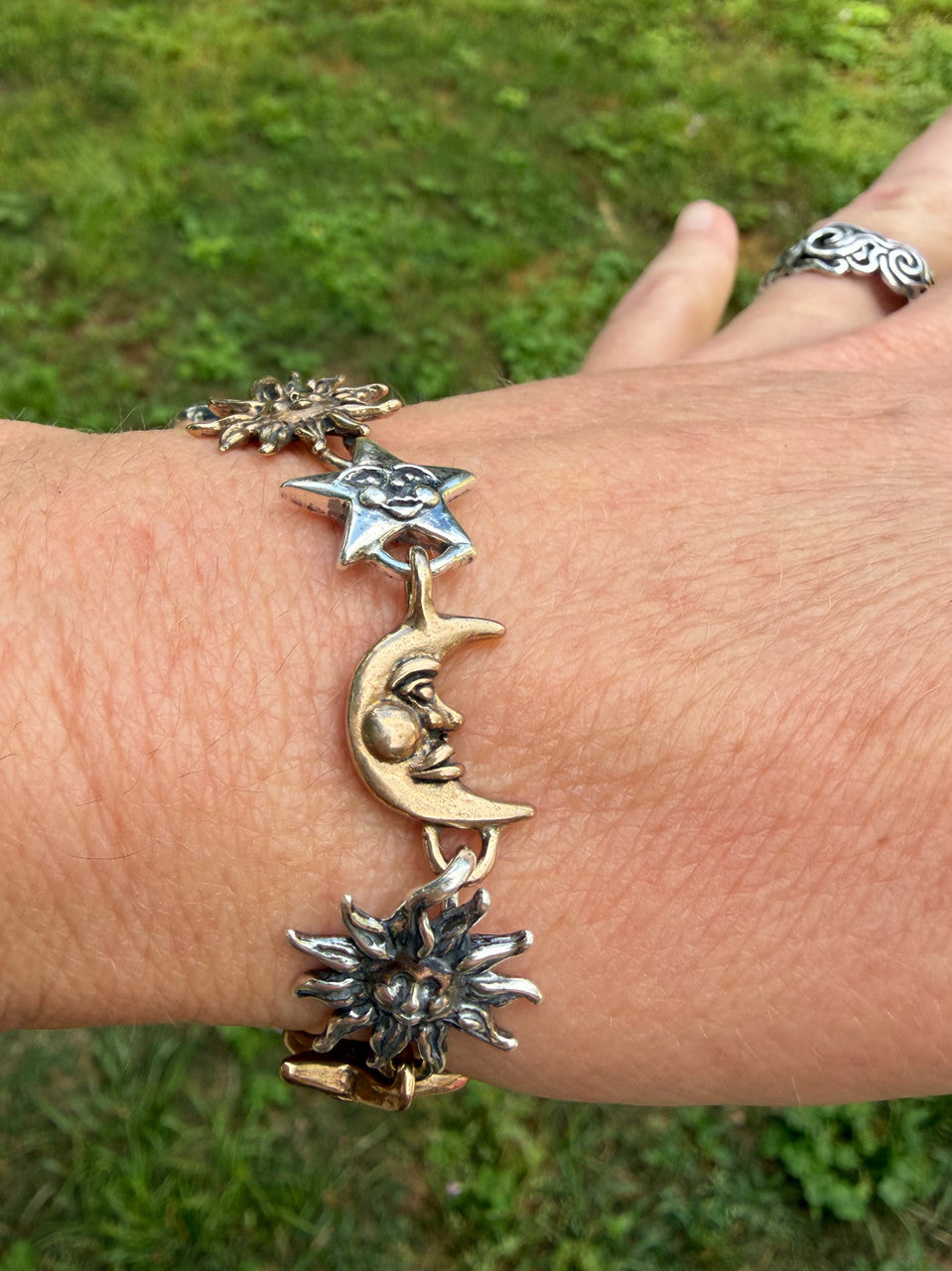Celestial Bracelet - Sterling Silver and Bronze