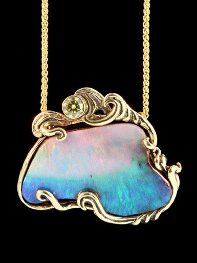 Sunset Tide Opal  Pendant - 18K Gold - SOLD