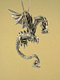 Swooping Dragon Pendant - Sterling Silver