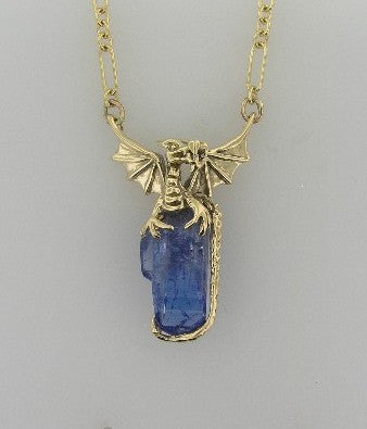 Tanzanite Crystal Dragon Treasure - 18K Gold - SOLD