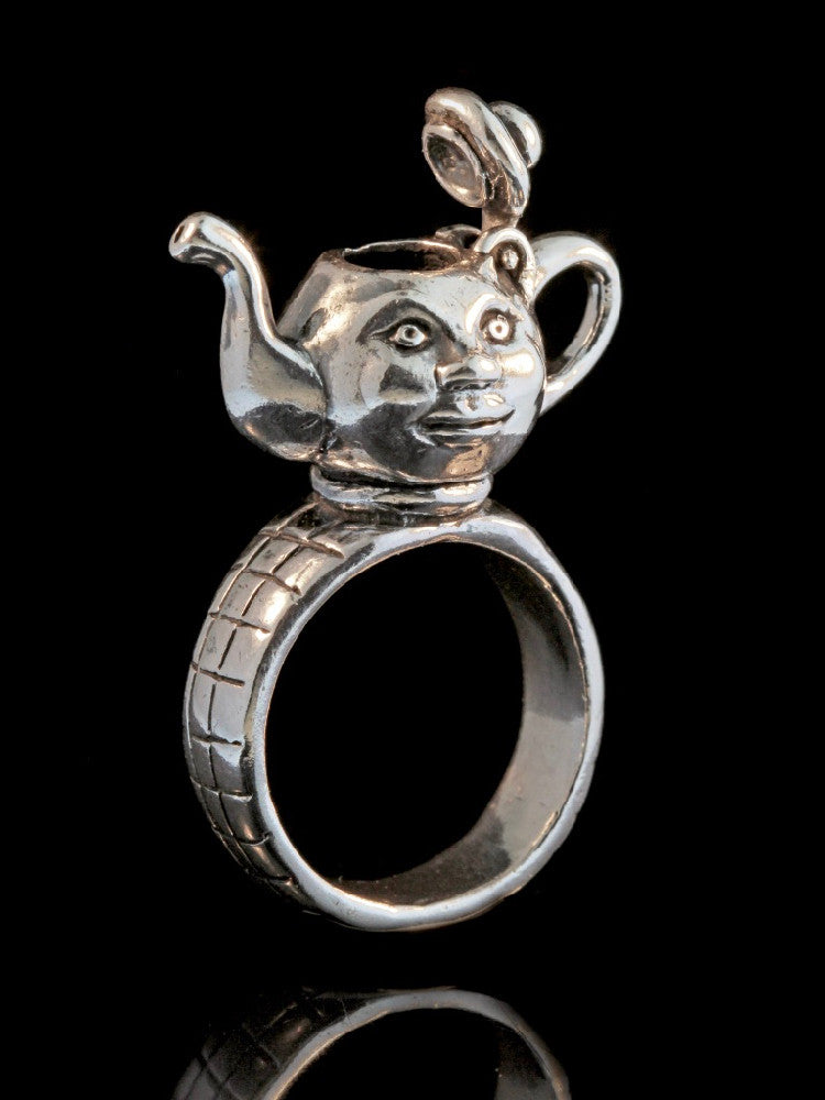 Teapot Ring in Silver
