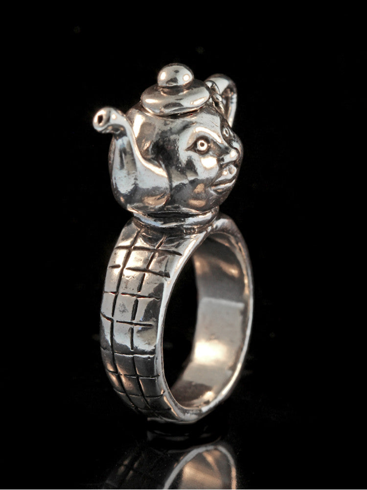 Teapot Ring in Silver
