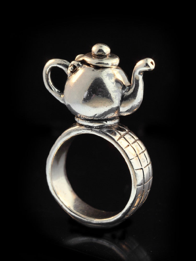 Teapot Ring in Silver