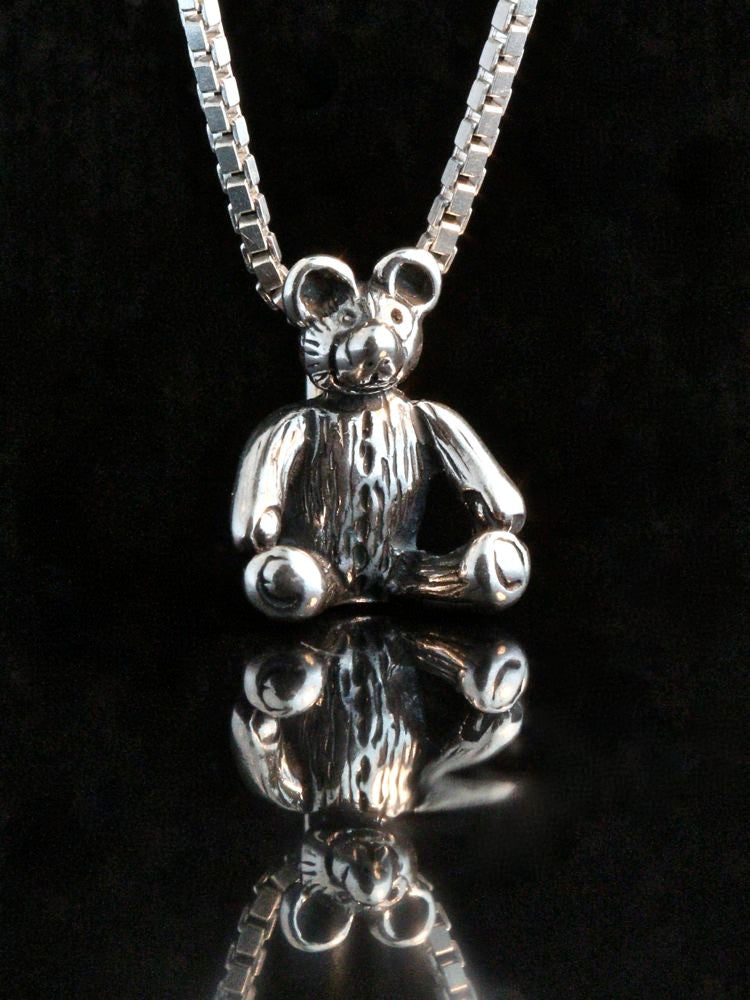 Teddy Bear Charm - Sterling Silver