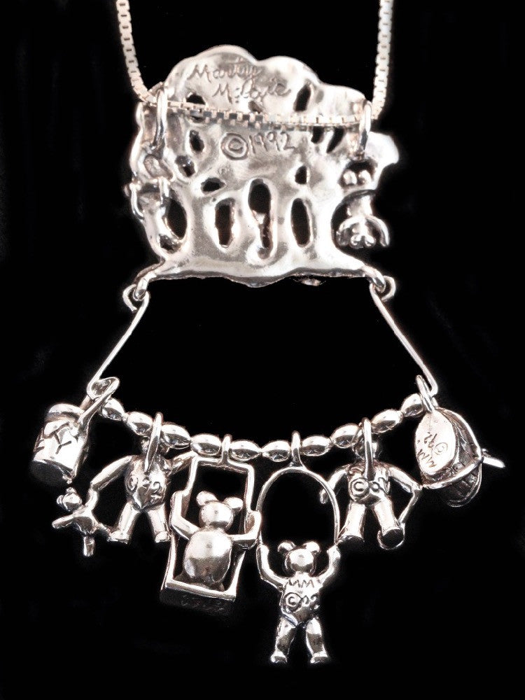 Teddy Bear Picnic Charm Collection in Silver
