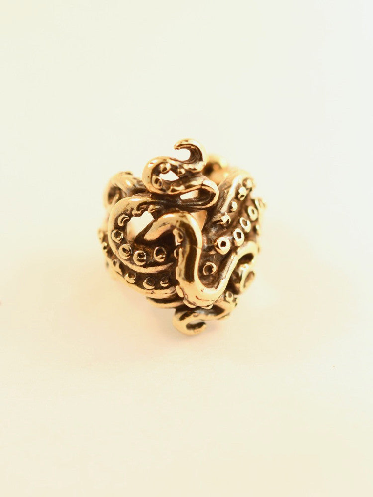Octopus Tentacle Twist Ear Cuff - 14K Gold