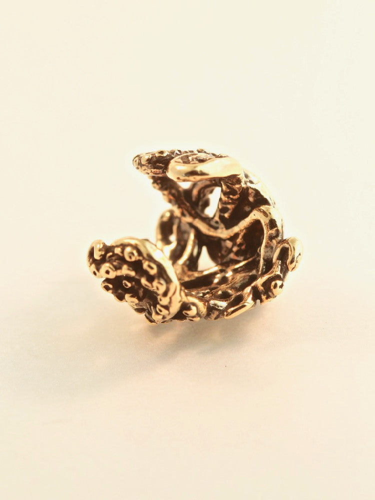 Octopus Tentacle Twist Ear Cuff - 14K Gold