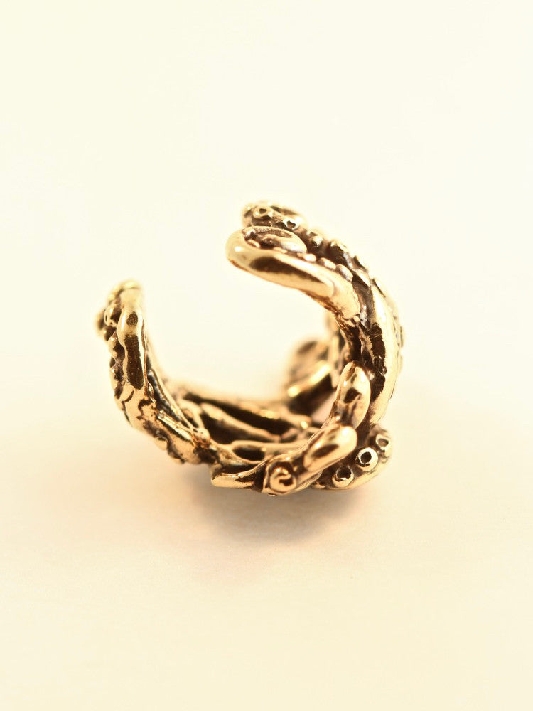 Octopus Tentacle Twist Ear Cuff - 14K Gold