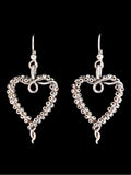 Tentacle Heart Earrings - Sterling Silver