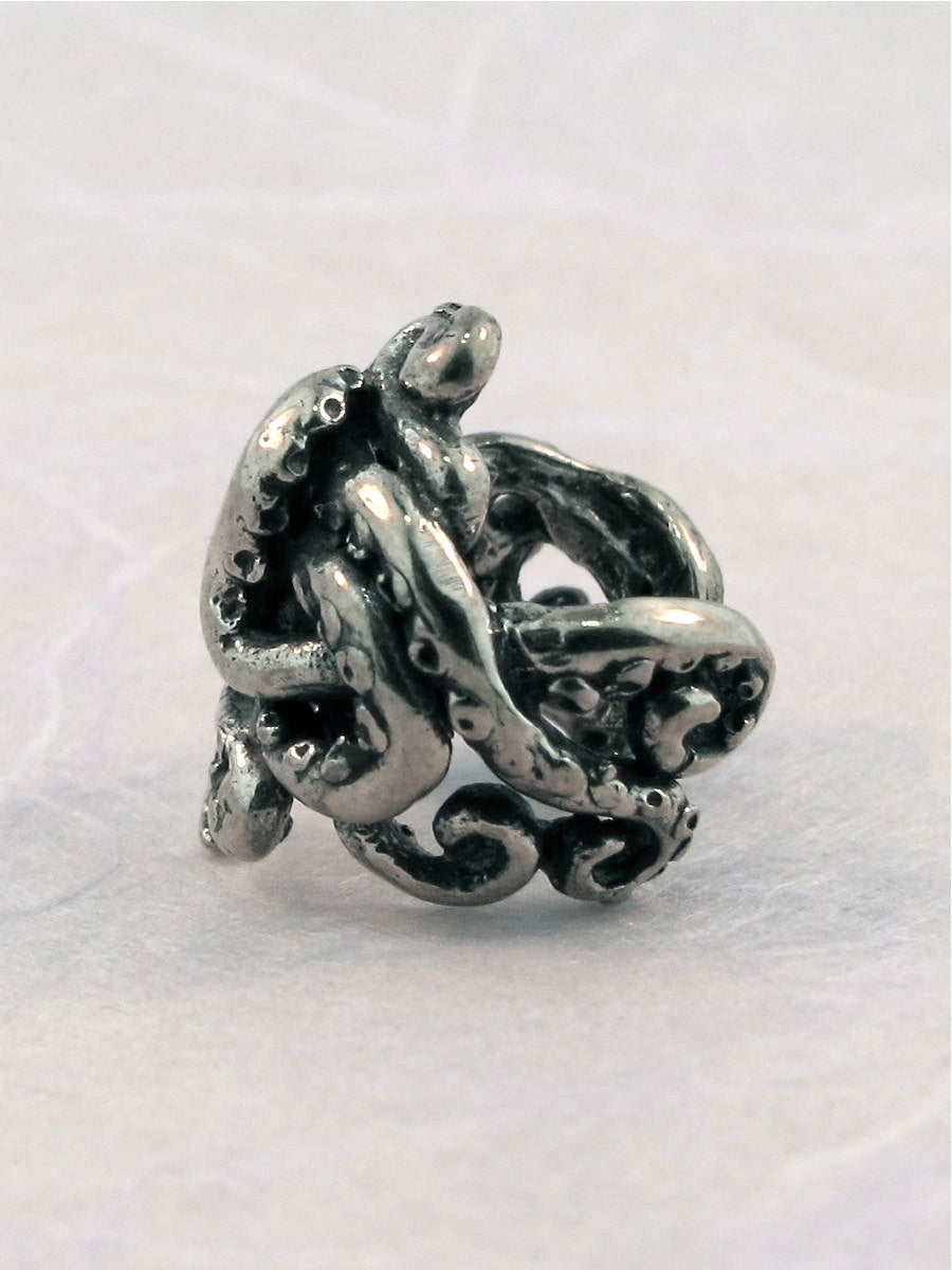 Octopus Tentacle Twist Ear Cuff - Sterling Silver