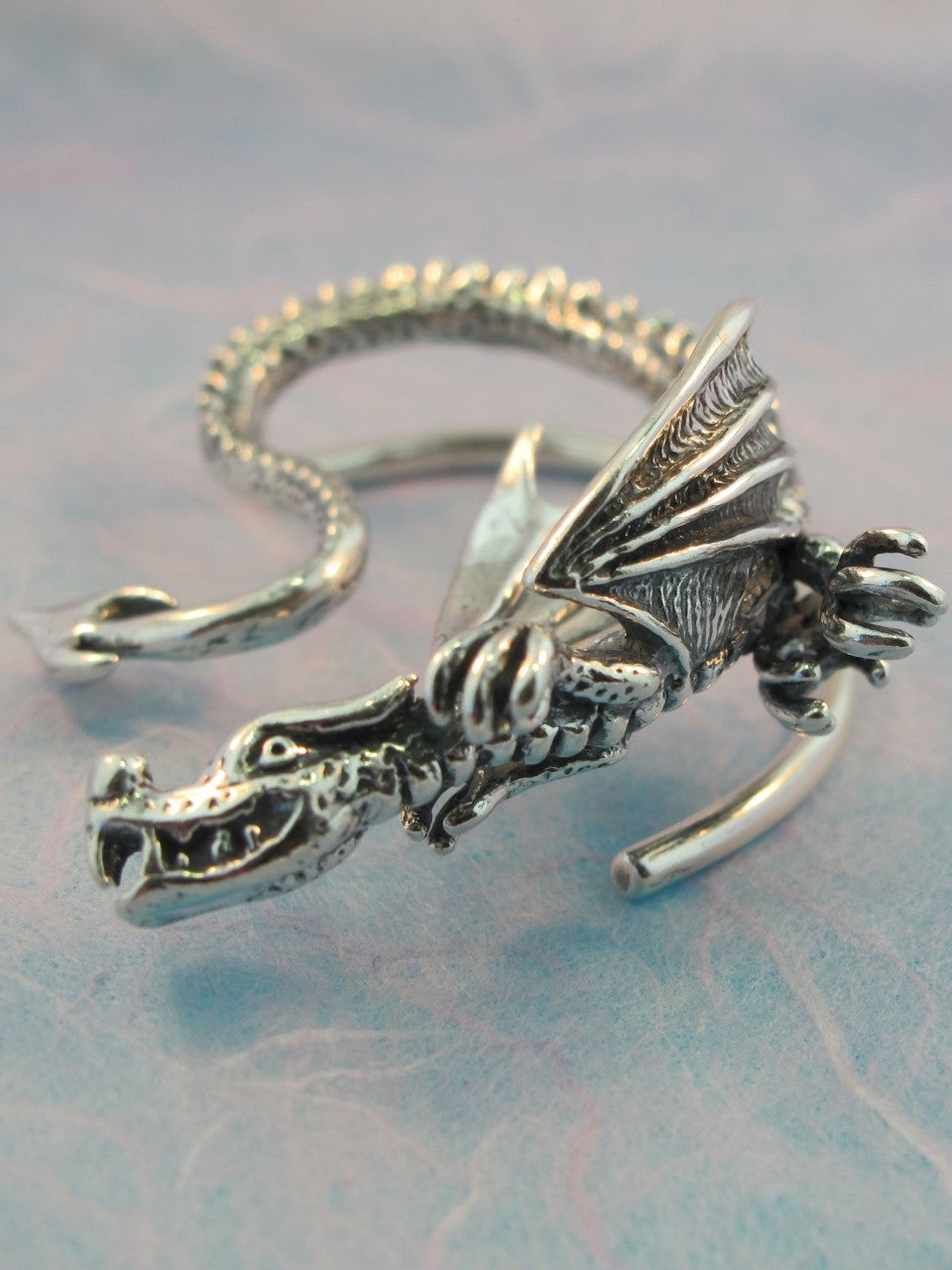 Silver Throne Dragon Ear Wrap