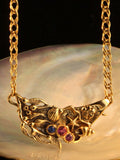 Tide Pool Pendant with Sapphires and Tourmaline - 14K gold