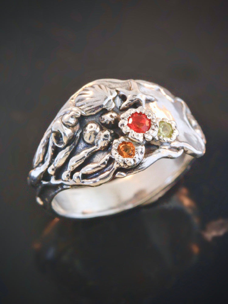 Mexican Opal, Yellow Sapphire, and Citrine