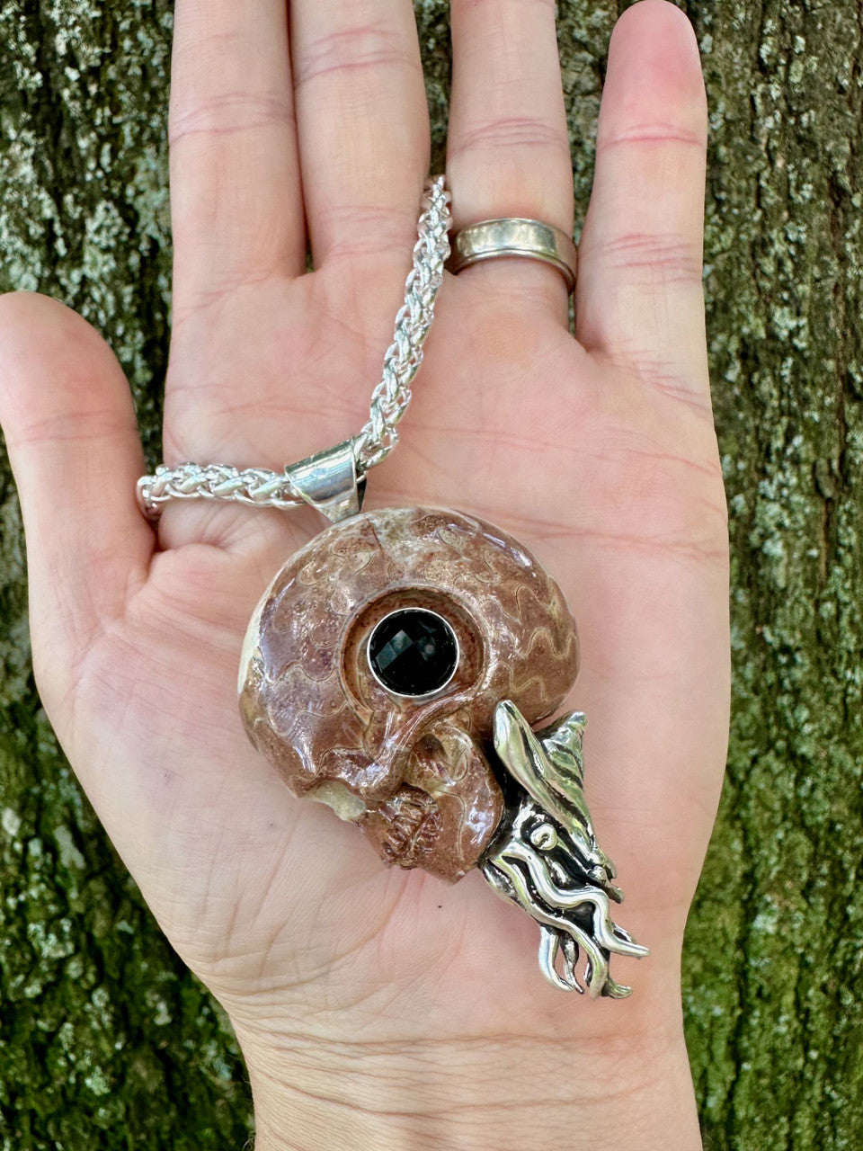Timor Skull Ammonite - Silver