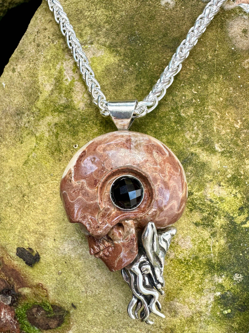 Timor Skull Ammonite - Silver