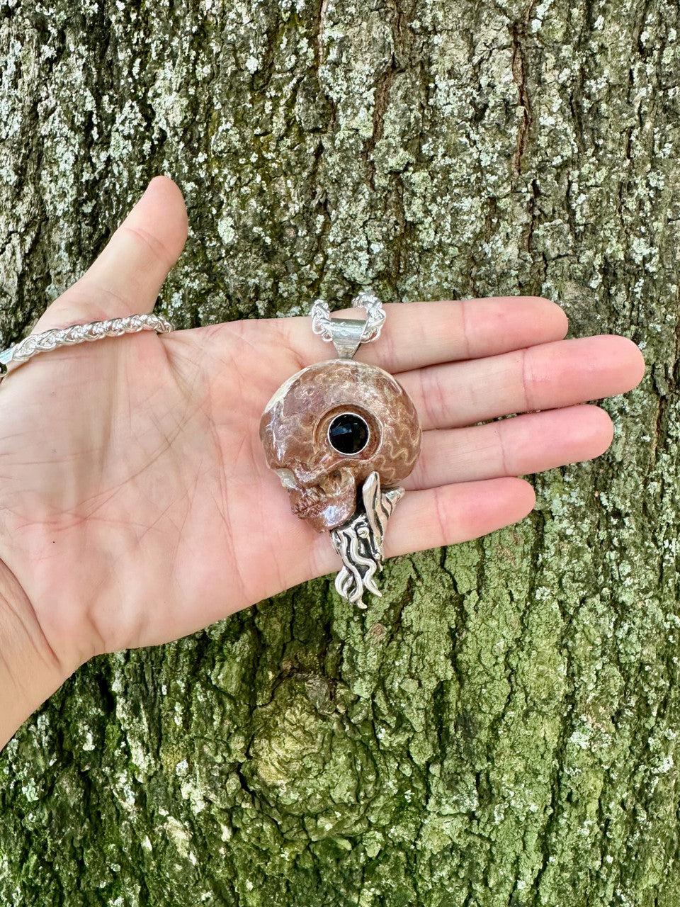 Timor Skull Ammonite - Silver