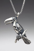 Rainforest Toucan Charm - Sterling Silver