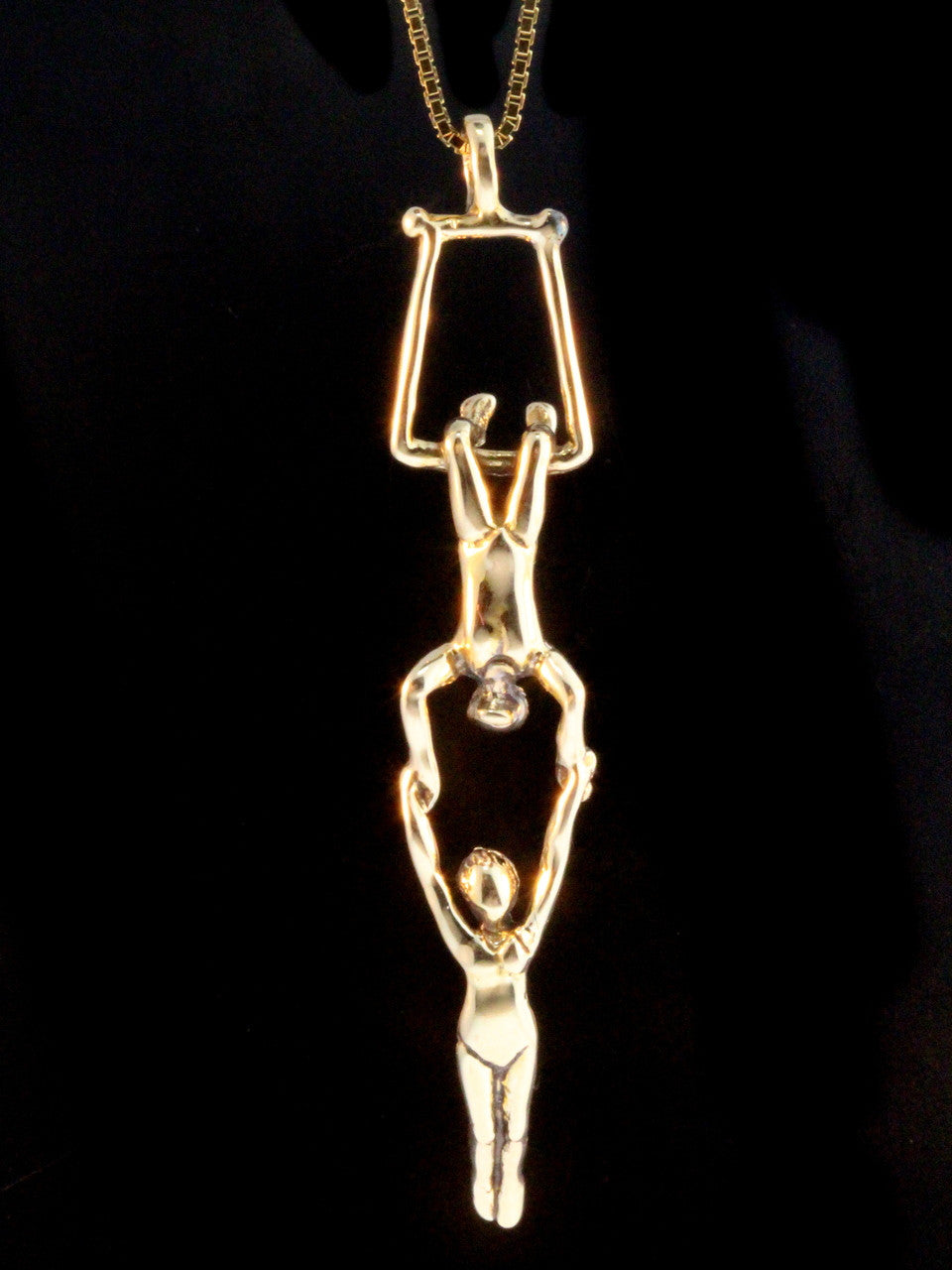 14k Gold Trapeze Charm