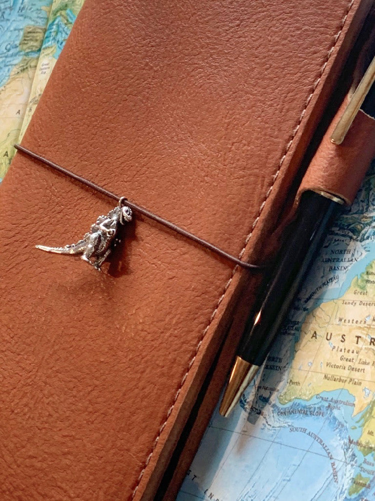 Godzilla Traveler Notebook Charm in Silver