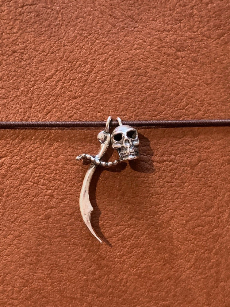 Skull and Scimitar Travelers Notebook Charms in Silver