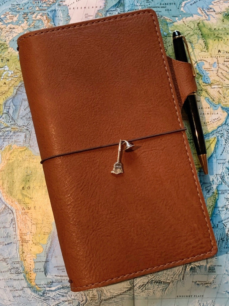 Hat and Broom Traveler's Notebook Charms in Silver