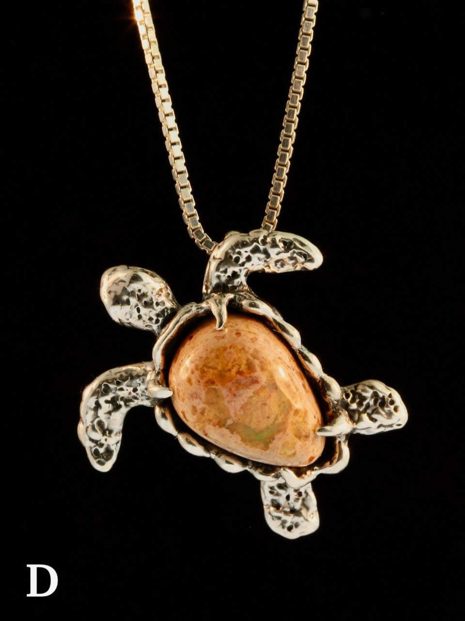 Sea Turtle Option D - Set with Mexican Matrix Opal